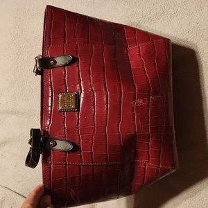 Dooney & Burke red alligator purse with wallet